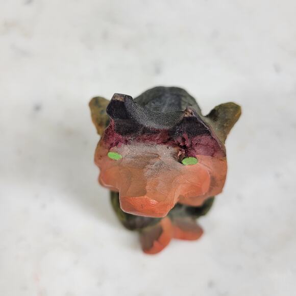 Vtg Henning Norway Hand Carved Troll Figurine Wood Folk Art Scandinavian 3.5” - Picture 4 of 14